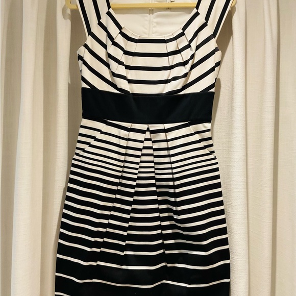 Elegant Black and White Striped Dress - Picture 1 of 1